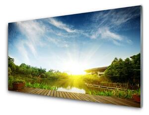Nástenný panel  Jazero príroda 100x50 cm
