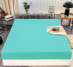 HoD Plachta s gumkou JERSEY Tyrkysová 90x200 cm
