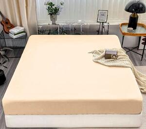 HoD Plachta s gumkou JERSEY Béžová Rozmer v cm: 90 x 200