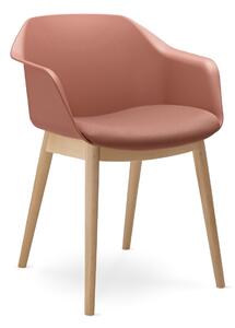LD SEATING - Stolička RIVA RI-01,D s dreveným podstavcom