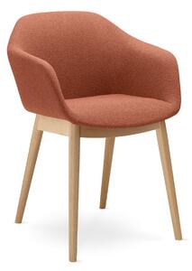 LD SEATING - Stolička RIVA RI-02,D s dreveným podstavcom