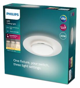Philips 8720169195172 stropné LED svietidlo Garnet, biela, 1x 30 W 3100lm 2700K IP20