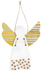 Räder Porcelánový závesný anjel DOTS GOLD (9 cm)