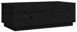 Konferenčný stolík čierny 100x50x35 cm borovicový masív