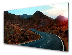 Skleneny obraz Cesta hory púšť 120x60 cm 4 Prívesky
