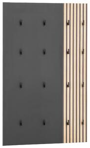 VEŠIAKOVÝ PANEL, čierna, farba duba, 73,5/109/2,6 cm MID.YOU - Vešiakové steny, Online Only