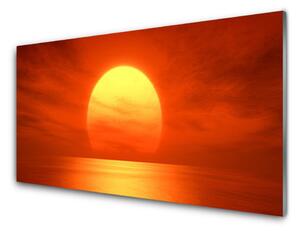 Skleneny obraz Západ slnka more 125x50 cm