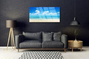 Skleneny obraz More modré nebo 100x50 cm