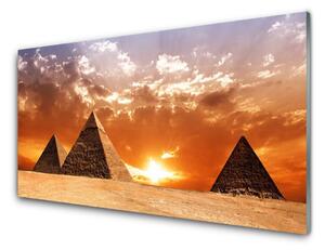 Sklenený obklad Do kuchyne Pyramídy architektúra 100x50 cm