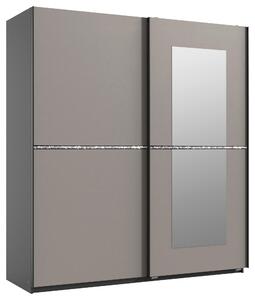 SKRIŇA S POS. DVER. – HOR.VED, grafitová, Sahara, 180/198/64 cm MID.YOU - Online Only zostavy, Online Only