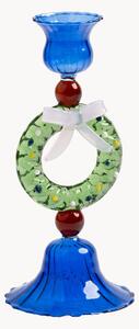 Ručne maľovaný sklenený svietnik Wreath