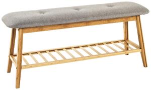 LAVICA NA TOPÁNKY, sivá, prírodná farba, 100/44/30 cm Xora - Lavice do predsiene