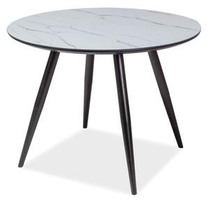 Najlacnejsinabytok IDEAL jedálenský stôl, mramor, čierna