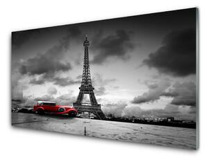 Skleneny obraz Eiffelova veža paríž výhľad 125x50 cm 4 Prívesky