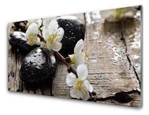 Sklenený obklad Do kuchyne Kvety kamene zen 100x50 cm