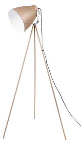 LEITMOTIV Stojaca lampa Mingle trijnohá – hnedá 64 x 145 cm
