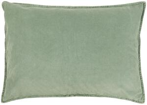 IB Laursen Zelený zamatový povlak na vankúš MISTY JADE 72x52 cm