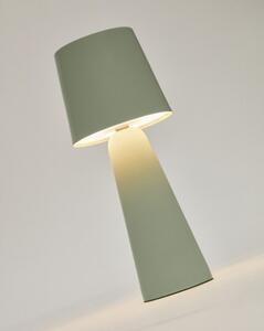 ARENYS LARGE exteriérová stolová bezkáblová lampa Zelená