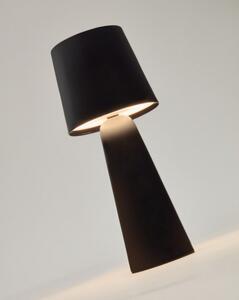 ARENYS LARGE exteriérová stolová bezkáblová lampa Čierna
