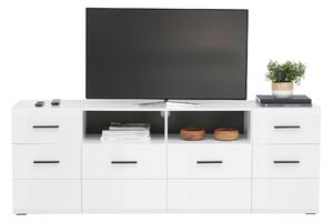TV DIEL, antracitová, biela, 180/63,7/41,6 cm Hom`in - Obývacie zostavy