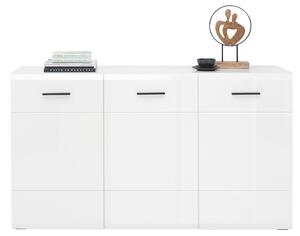 ŠIROKÁ KOMODA, antracitová, biela, 150/87/42 cm Hom`in - Obývacie zostavy