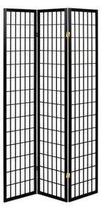 Paraván 3-dielny ACRON Farba: čierna 180 x 132 cm