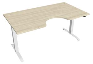 Elektricky výškovo nastaviteľný stôl Hobis Motion Ergo - 2 segmentový, štandardný ovládač Šírka: 160 cm, Farba dosky: biela, Farba kovu: sivá RAL 9006