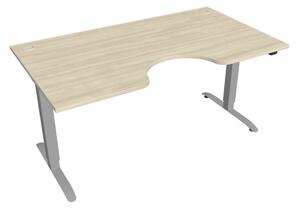 Elektricky výškovo nastaviteľný stôl Hobis Motion Ergo - 2 segmentový, štandardný ovládač Šírka: 180 cm, Farba dosky: čerešňa, Farba kovu: biela RAL 9016