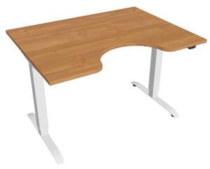 Elektricky výškovo nastaviteľný stôl Hobis Motion Ergo - 2 segmentový, štandardný ovládač Šírka: 180 cm, Farba dosky: orech, Farba kovu: čierna RAL 9005