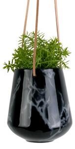 PRESENT TIME Čierny závesný kvetináč Skittle – malý 12,2 x 9,5 cm