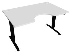 Elektricky výškovo nastaviteľný stôl Hobis Motion Ergo - 2 segmentový, štandardný ovládač Šírka: 140 cm, Farba dosky: biela, Farba kovu: čierna RAL 9005