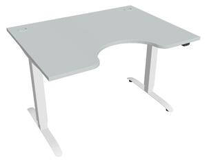 Elektricky výškovo nastaviteľný stôl Hobis Motion Ergo - 2 segmentový, štandardný ovládač Šírka: 120 cm, Farba kovu: biela RAL 9016