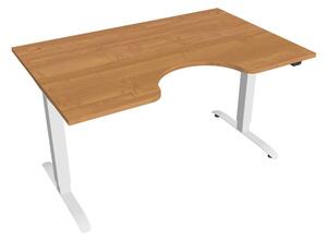 Elektricky výškovo nastaviteľný stôl Hobis Motion Ergo - 2 segmentový, štandardný ovládač Šírka: 140 cm, Farba kovu: biela RAL 9016