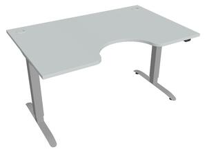 Elektricky výškovo nastaviteľný stôl Hobis Motion Ergo - 2 segmentový, štandardný ovládač Šírka: 140 cm, Farba kovu: sivá RAL 9006