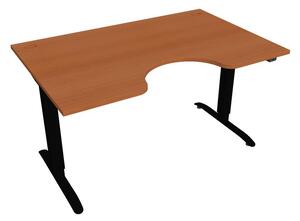 Elektricky výškovo nastaviteľný stôl Hobis Motion Ergo - 2 segmentový, štandardný ovládač Šírka: 140 cm, Farba kovu: čierna RAL 9005