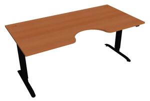Elektricky výškovo nastaviteľný stôl Hobis Motion Ergo - 2 segmentový, štandardný ovládač Šírka: 180 cm, Farba kovu: čierna RAL 9005