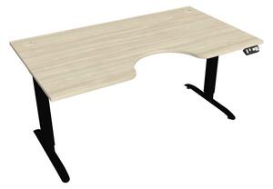 Elektricky výškovo nastavitelný stôl Hobis Motion Ergo - 2M segmentový, pamäťový ovládač Šírka: 160 cm, Farba dosky: orech, Farba kovu: biela RAL 9016