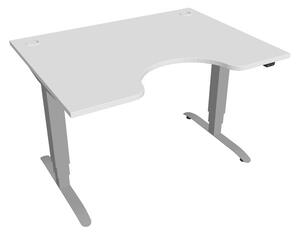 Elektricky výškovo nastaviteľný stôl Hobis Motion Ergo - 3 segmentový, štandardný ovládač Šírka: 120 cm, Farba dosky: agát, Farba kovu: čierna RAL 9005
