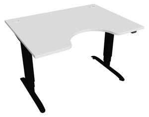 Elektricky výškovo nastaviteľný stôl Hobis Motion Ergo - 3 segmentový, štandardný ovládač Šírka: 160 cm, Farba dosky: sivá, Farba kovu: čierna RAL 9005