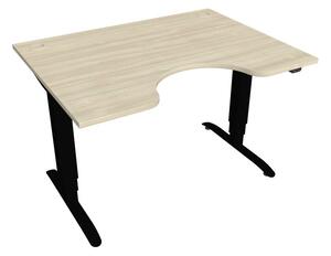 Elektricky výškovo nastaviteľný stôl Hobis Motion Ergo - 3 segmentový, štandardný ovládač Šírka: 120 cm, Farba kovu: čierna RAL 9005