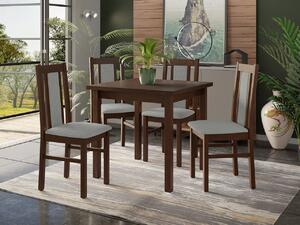 Stôl so 4 stoličkami - AL27, Morenie: Orech - L, Poťahové látky: Hygge D20 Mirjan24 5903211289255