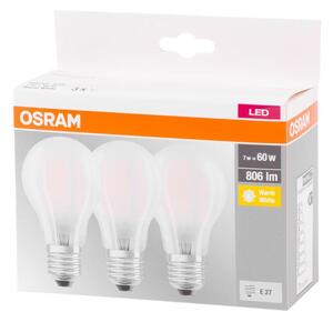 3 ks Žiarovka OSRAM® BASIC LED FIL Star (ean9290) CLASS A E27 060, 7W/827 2700K non-dim MULTIPACK b