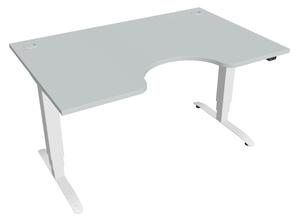 Elektricky výškovo nastaviteľný stôl Hobis Motion Ergo - 3 segmentový, štandardný ovládač Šírka: 140 cm, Farba kovu: biela RAL 9016