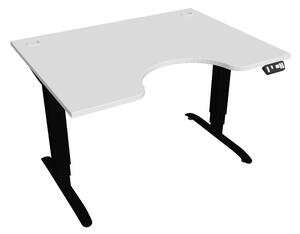 Elektricky výškovo nastaviteľný stôl Hobis Motion Ergo - 3M segmentový, pamäťový ovládač Šírka: 120 cm, Farba dosky: sivá, Farba kovu: čierna RAL 9005