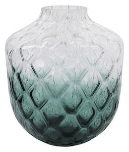 HOUSE DOCTOR Zelená váza Art Deco 31 cm × ø 24 cm