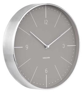 KARLSSON Nástenné hodiny Normann Numbers – šedé 27,5 x 27,5 cm
