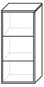 Obývacia stena LOBO, horné skrinky: biele, spodné skrinky: čierne