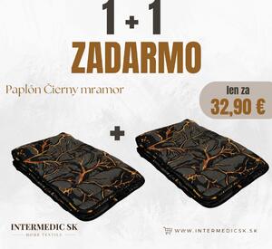 1+1 ZADARMO Paplón Čierny Mramor 140×200 cm – 2 ks
