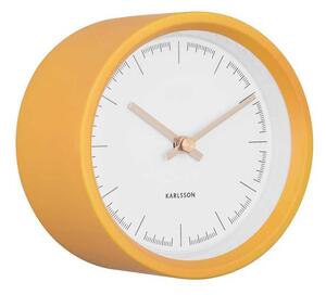 KARLSSON Nástenné hodiny Dense – žlté 12,5 x 12,5 cm