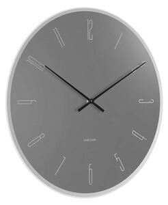 KARLSSON Nástenné hodiny Mirror Numbers – šedé 40 x 40 cm